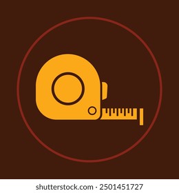 Measure tape trendy icon abstract beautiful vector illustration colorful good artwork design.eps