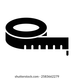 Measure Tape Vector Glyph Icon Vector Design