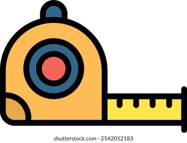 Measure Tape Vector Icon Design