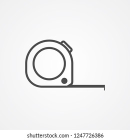 Measure tape vector icon sign symbol