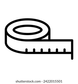 Measure Tape Vector Line Icon Design