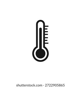 Mida la temperatura con precisión con este "Icono de Vector del termómetro". Este termómetro minimalista en blanco y negro es perfecto para diseños médicos, científicos y relacionados con el Clima. Su sencillez y claridad lo hacen ideal para potenciar cualquier proyecto.