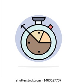 Measure, Time, Clock, Data Science Abstract Circle Background Flat color Icon