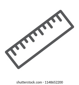 Measure tool line icon, tools and design, ruler sign, vector graphics, a linear pattern on a white background, eps 10.