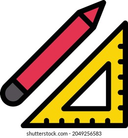 icono de línea de color de vector de medida