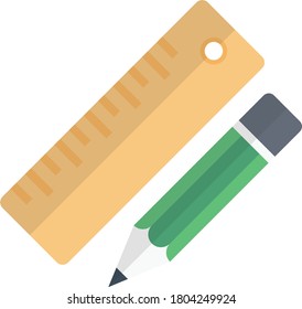 measure vector flat color icon 