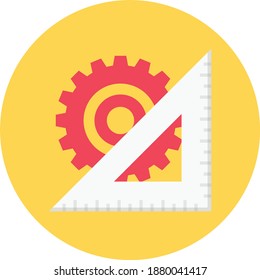 measure vector flat colour icon