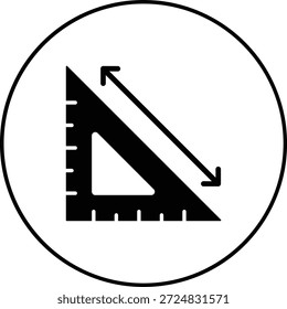 Icono de Vector de medida. Se puede utilizar para aplicaciones de impresión, móviles y de Web.