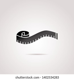 Measure vector icon isolated on white background. 