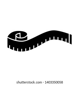 Measure vector icon isolated on white background. 