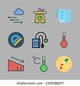 measure vector icon set