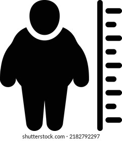 Messung der Vektorgrafik auf transparentem Hintergrund. Symbole in Premium-Qualität. Glyphen Vektorsymbole für Konzept und Grafikdesign. 
