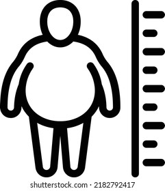 medir la ilustración vectorial en un fondo transparente. Símbolos de calidad premium. Iconos vectoriales de línea delgada para el diseño de conceptos y gráficos. 

