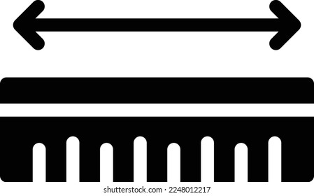 medir la ilustración vectorial en un fondo transparente. Símbolos de calidad superior. Iconos vectoriales de glifos para diseño de conceptos y gráficos. 
