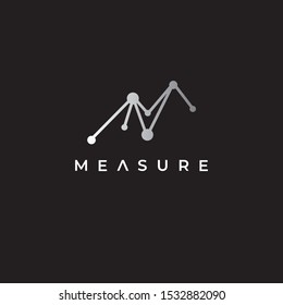 Measure vector logo. Chemistry vector emblem. Measurement icon