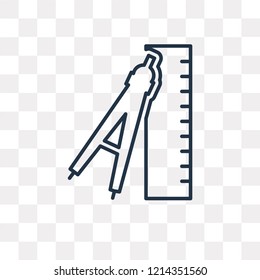 Measure vector outline icon isolated on transparent background, high quality linear Measure transparency concept can be used web and mobile