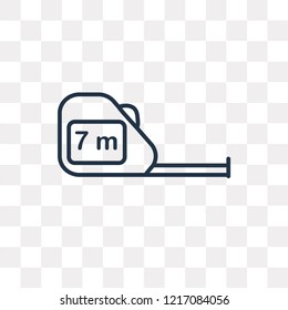 Measure vector outline icon isolated on transparent background, high quality linear Measure transparency concept can be used web and mobile