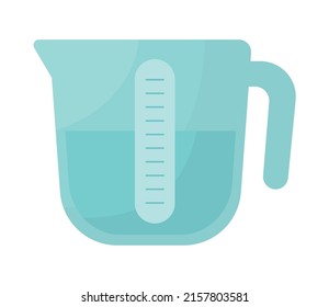 measure water cup over white