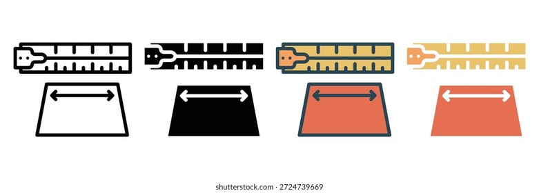 Icono de Web de medida colección de estilo múltiple