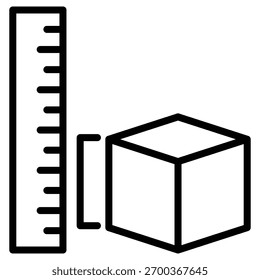 measure web icon in outline style