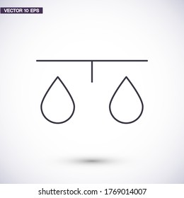 medir el vector de peso, el balance, el estilo lineal de línea de icono de medida en el fondo. Icono de mejor ilustración de 10 pasos 
