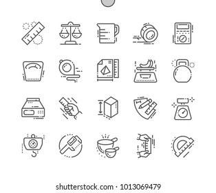 Measure Well-crafted Pixel Perfect Vector Thin Line Icons 30 2x Grid for Web Graphics and Apps. Simple Minimal Pictogram