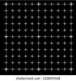 Measured grid. Graph plotting grid. Corner ruler with measurement isolated on the black background. Vector graph paper template background