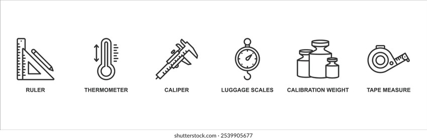Measurement banner web icon vector illustration concept with icon