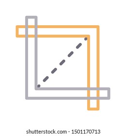measurement colour line vector icon