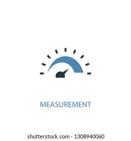 measurement concept 2 colored icon. Simple blue element illustration. measurement concept symbol design. Can be used for web and mobile UI/UX