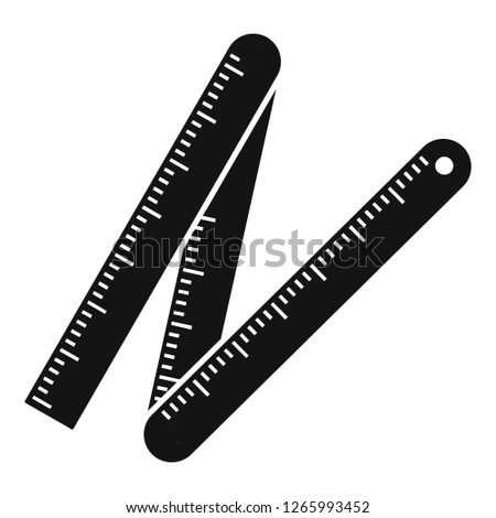 Measurement construct ruler icon. Simple illustration of measurement construct ruler vector icon for web design isolated on white background