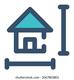 measurement for construction icon lineal