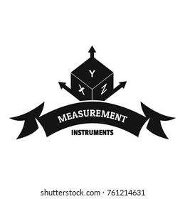 Measurement cube logo. Simple illustration of measurement cube vector logo for web