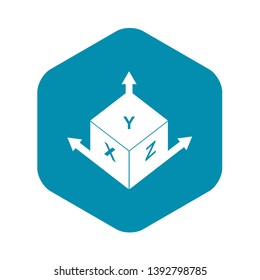 Measurement cube square icon. Simple illustration of vector icon for web
