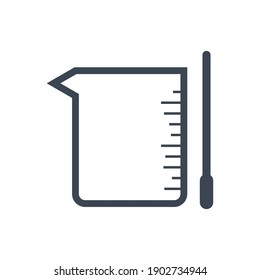 Measurement Cup Icon. Chemistry Lab, Chemical.