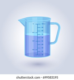 Measurement cup. Vector clip art