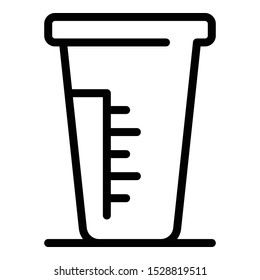 Measurement glass pot icon. Outline measurement glass pot vector icon for web design isolated on white background
