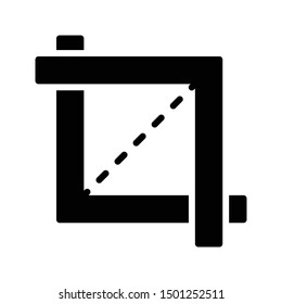 measurement glyph flat vector icon
