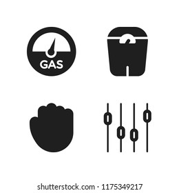 measurement icon. 4 measurement vector icons set. gas level, scale and levels icons for web and design about measurement theme