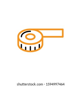 Measurement icon. Line and two colour design template