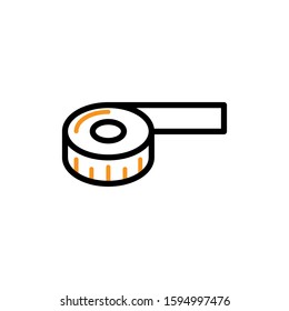 Measurement icon. Line and two colour design template