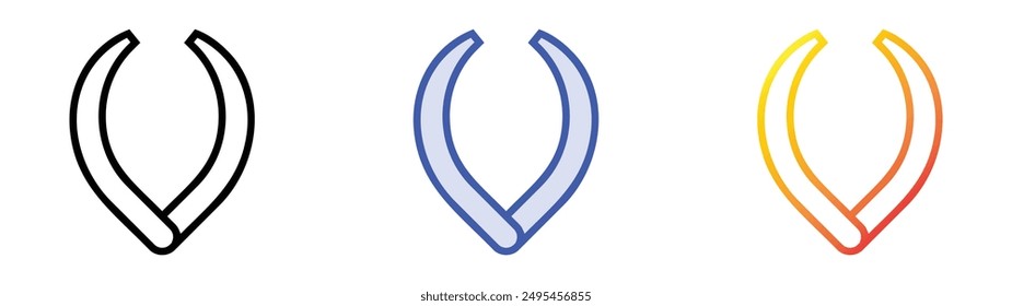 measurement icon. Linear, Blue Fill and Gradient Style Design Isolated On White Background