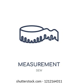 Measurement icon. Measurement linear symbol design from Sew collection. Simple outline element vector illustration on white background.