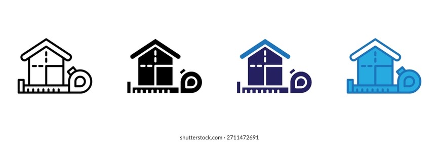 Icono de medición Multi Style Ilustración vectorial