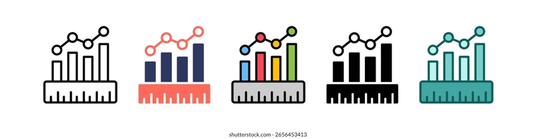 Icono de medición Ilustración vectorial múltiple
