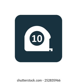 measurement icon Rounded squares button, on white background 