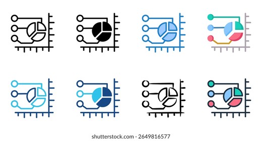 Measurement icon set multiple style collection 
