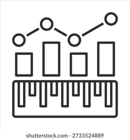 Icono de medición. Ilustración de contorno de Vector simple