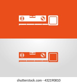 Measurement icon - spirit level, measuring tape - measuring tools - vector icon