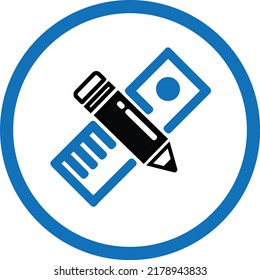 Measurement icon, stationary icon vector